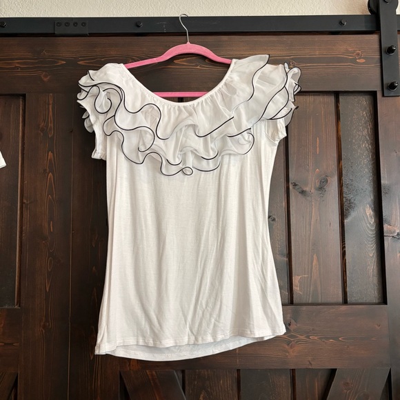 Stera Tops - ❗️FINAL❗️Stera Chic White Ruffle Blouse Medium